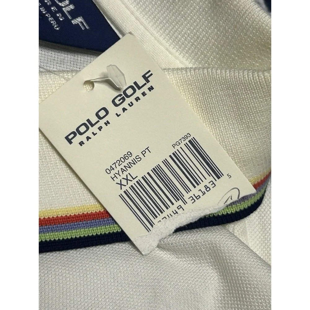 Polo Golf Ralph Lauren Mens 2XL White Pima Cotton Polo NWT Orchard Ridge CC